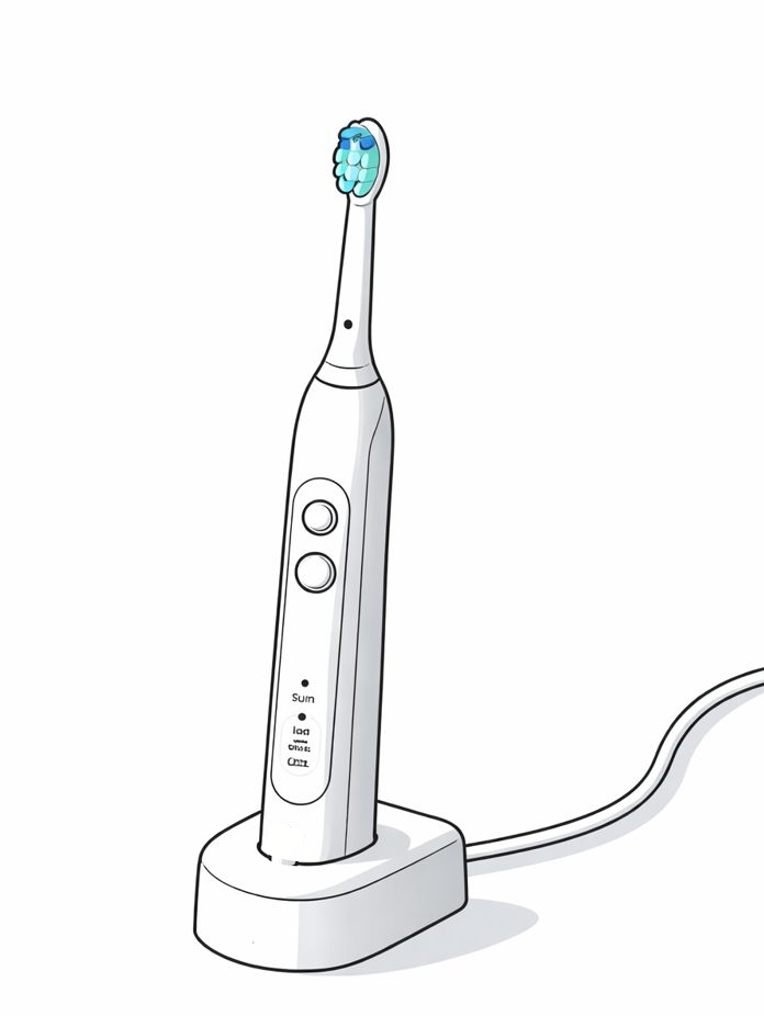 電動歯ブラシの誘導充電(洗面所での充電を想定した方式)